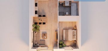 2-pokojowe | 40,77 m² | południowa ekspozycja