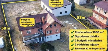 Do sprzedania dwa domy na dużej działce.