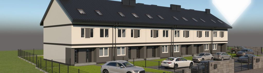 1 piętro+poddasze ,6 pokojowe. 4x parking. ogródek