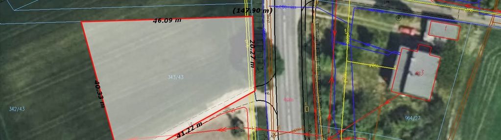 Wyry działka budowlana 1245 m² na dom + biznes