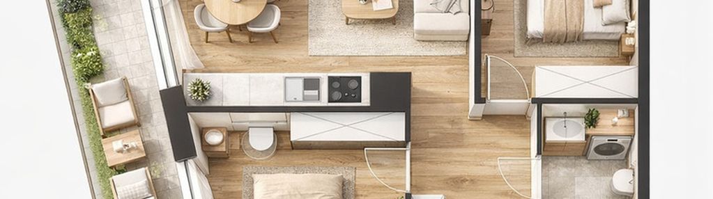 Promocja  narożne 3 pokoje koszutka balkon 12 m