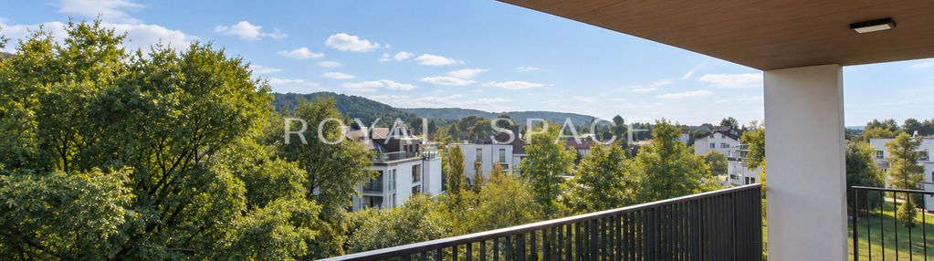 Penthouse z tarasem na dachu | widok na las wolski