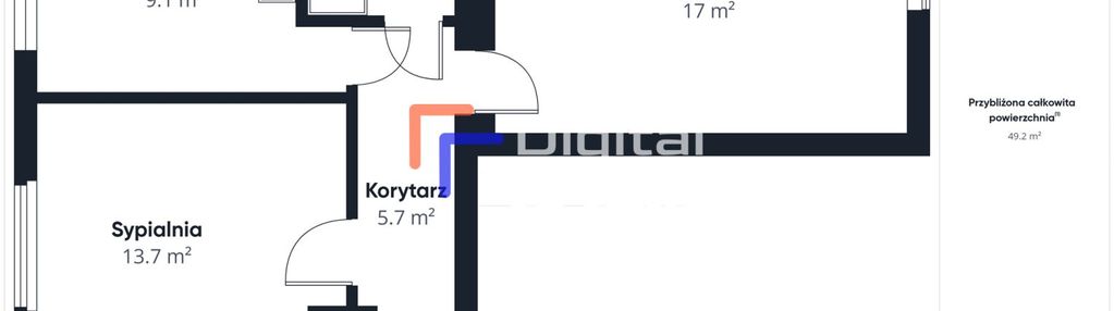 2 pokoje*do remontu*49,2m2*manufaktura