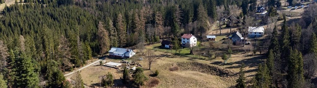 Dwie działki z widokiem na rachowiec beskid śląski