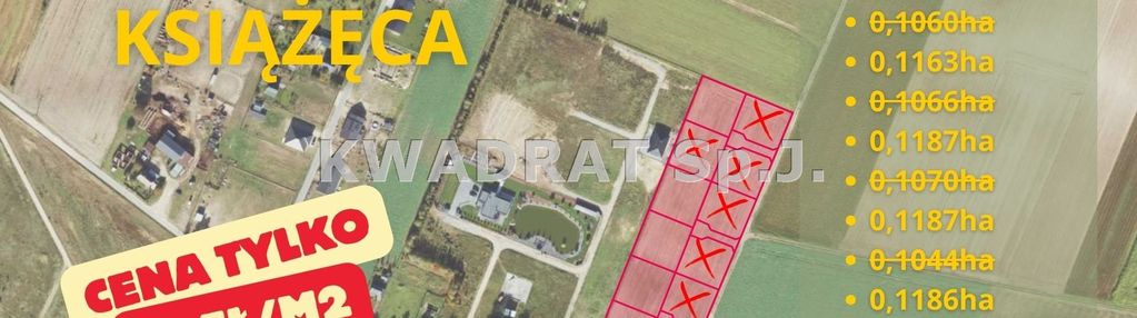 Działka bodowlana o pow. 1022m2 nowa wieś książęca