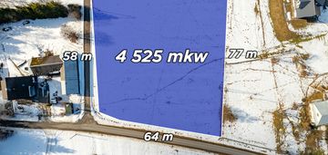 Działka budowlana wysoka, gmina jordanów