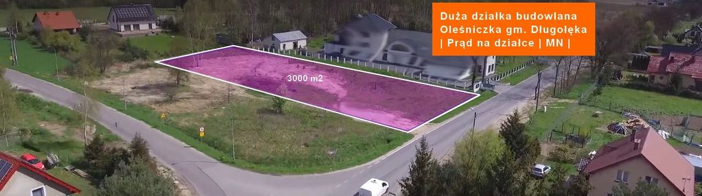 Działka budowlana 3000 m² | oleśniczka |długołęka