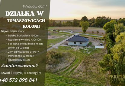 1360 m2 działki budowlanej pod lublinem