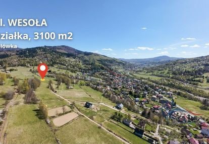 Krajobrazowa działka budowlana z panoramą gór.