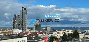 Śródmieście- kawalerka z widokiem na morze, balkon