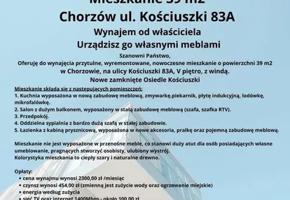 Przytulne i nowoczesne Chorzów Os. Kościuszki