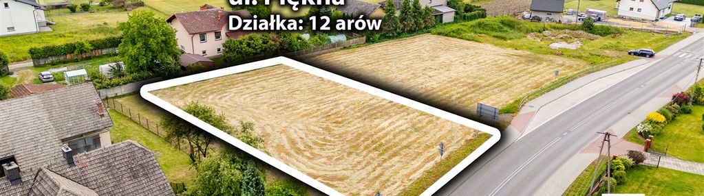 12 arów przy ul. pięknej! | okazja |