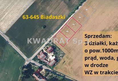 Atrakcyjne działki 63-645 biadaszki/kępno