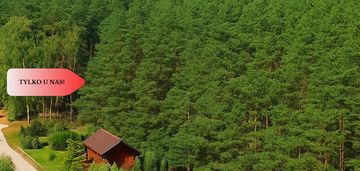 Działka 660 m² z domkiem 16 m², 500 m od jeziora