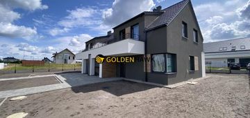 Nowoczesny bliźniak w wołczkowie - 149,8 m², ogród