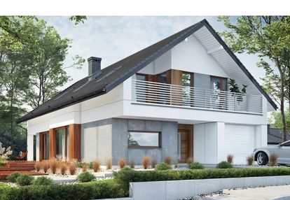 Ekonomiczny w utrzymaniu dom z poddaszem użytkowym