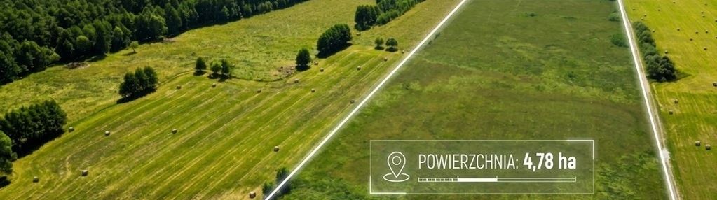 Działka rolna 4,78 ha rostki gm. pisz