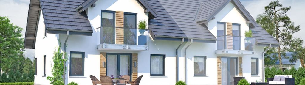 Bliźniak 125,62 m2 | działka 555 m2 |