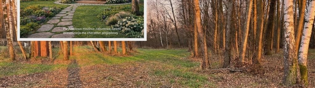 Budowlana z lasem i strumykiem|prąd+wodociąg|pnb
