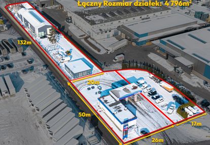 Stacja paliw moya + hala magazynowa