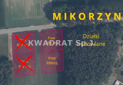 Działki budowlane o pow. ok 0,0900ha - mikorzyn
