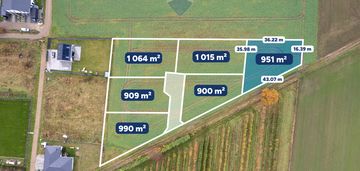 Atrakcyjna działka blisko koszalina, 951 m²