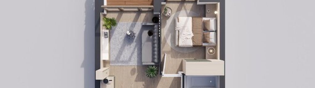 Sunrise park | mieszkanie nr 1.7 | 2 pokoje 32,52 m2 + balkon |