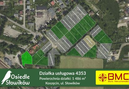 Działka usługowa koszęcin 1486 m2