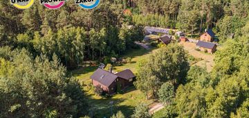 1,5 ha bory tucholskie! dom całoroczny + 2 domki!