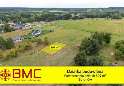 Działka budowlana boronów 809m2 woda prąd