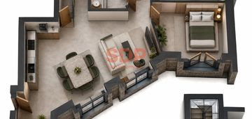 Loft z duszą | taras z widokiem na dachy starego miasta