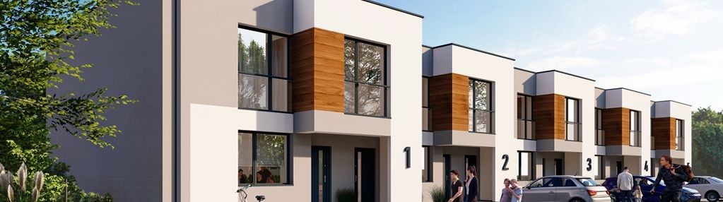 Mieszkania w niskiej zabudowie przy lesie