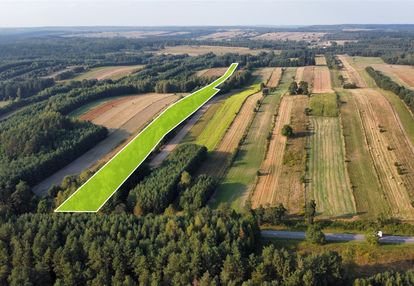 Działki rolne 2,05 ha i leśna 0,43 ha | długi kąt