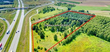 Działka usługowa przy samym zjeździe a1