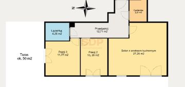 3 pokoje/parter/taras