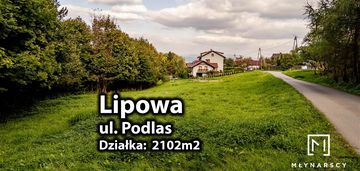 Działka budowlana z lasem | 2102 m² | lipowa