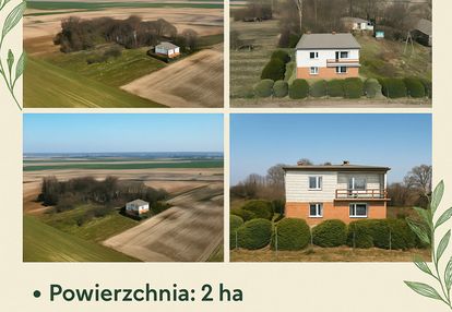 Na sprzedaż działka 2 ha z domem chmielnik kol