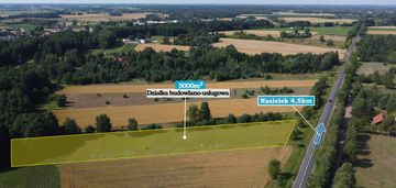 Duża działka budowlana przy drodze wojewódzkiej