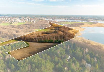 Działka z linią brzegową jeziora kałębie