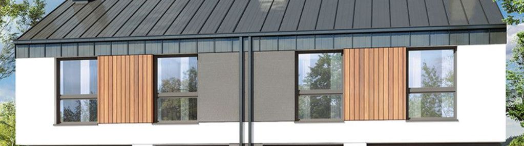 Nowoczesny dom w zabudowie bliźniaczej|bez pcc 2%