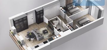 Hit3 pok | 60,34 m² | niski czynsz | ustawny układ