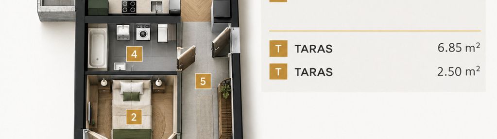 Apartament stare podgórze | 3 pokoje | 2 balkony