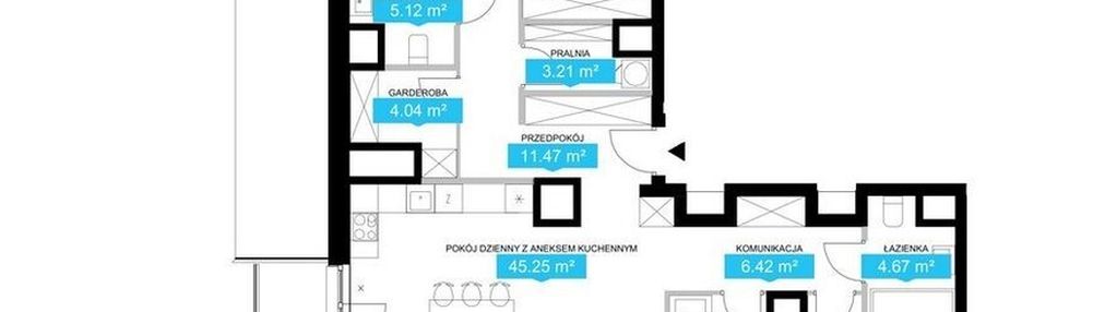 5 pokojowy apartament z widokiem na warszawę