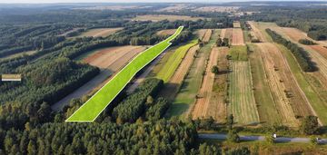 Działki rolne 2,05 ha i leśna 0,43 ha | długi kąt