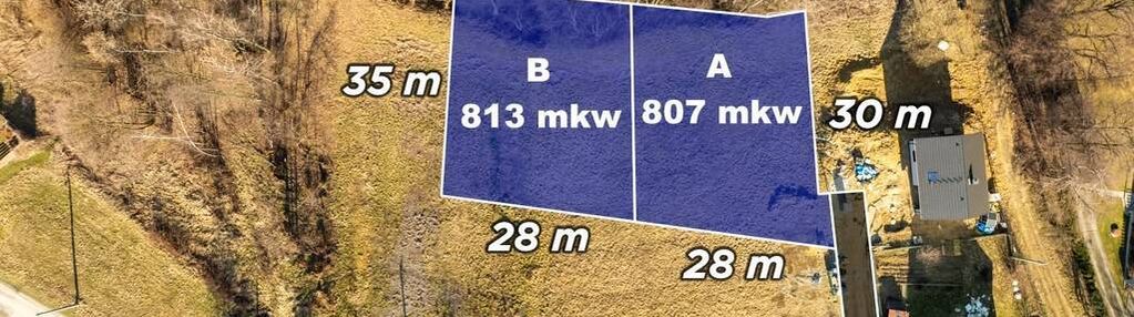 Działki budowlane siepraw po 8 ar - z dala od s7