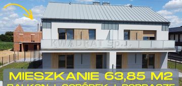 Mieszkanie 63,85m2 + balkon + ogródek - baranów