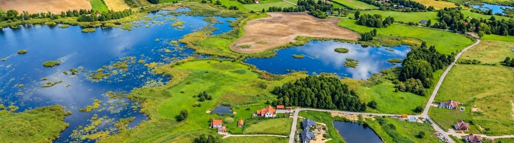 Panoramiczny widok na rozlewisko