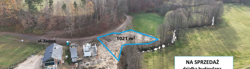 Zaciszna działka budowlana kaszuby • 1021 m²