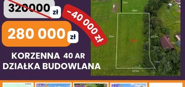 Atrakcyjna działka korzenna 40ar