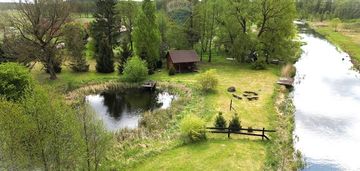 Działka 2300 m² z linią brzegową rzeki / mazury